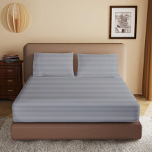 Lençol Ajustado 100% Algodão Egípcio King Size, 600 Fios, 16" de Profundidade