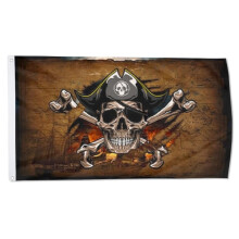 Cayyon Pirate Flag Jolly Roger Skull With Crossbones Flag Banner Outdoor Indoor Decoration Flag 3x5Feet Double Stitched Polyeste