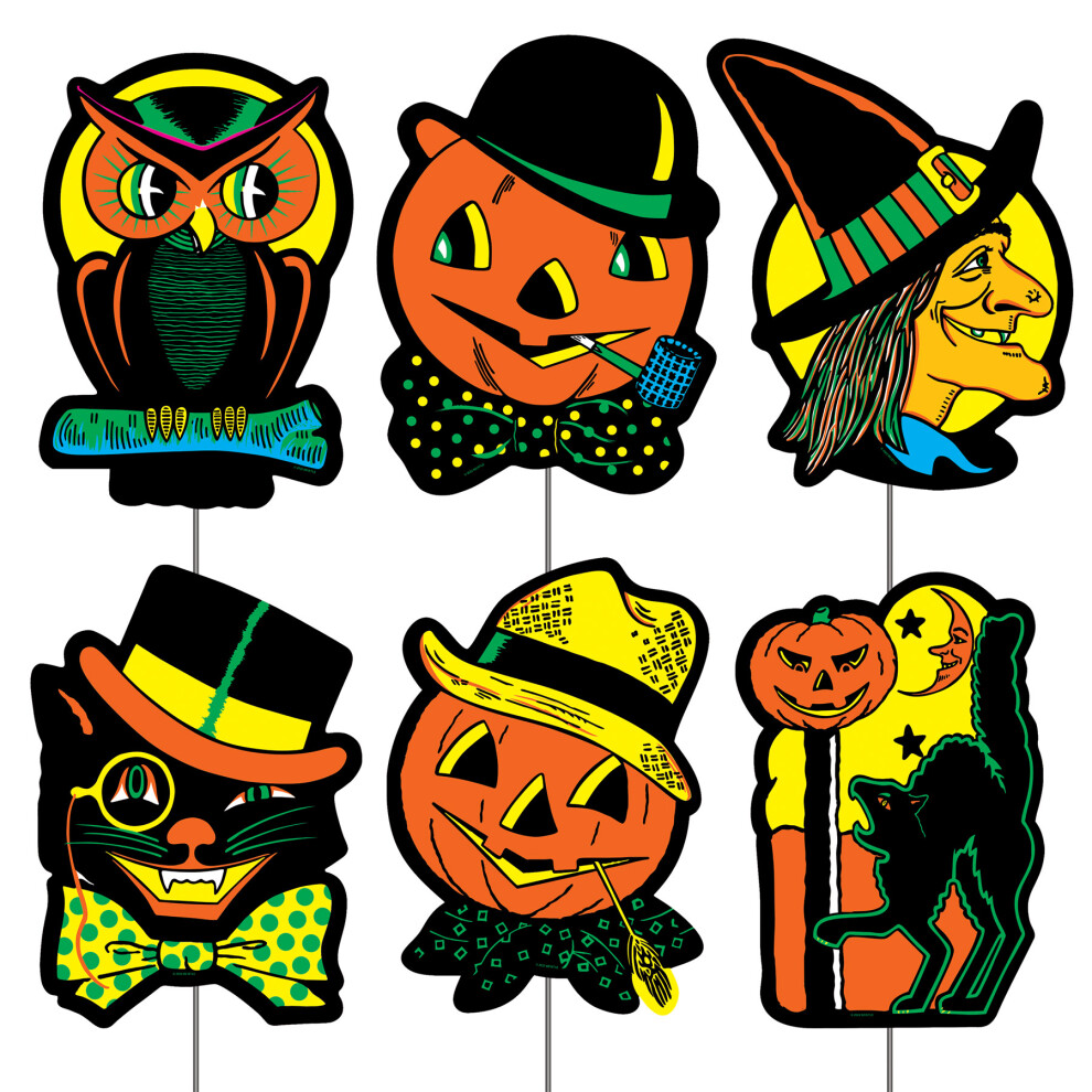 Panneaux d'Halloween en plastique pour la cour