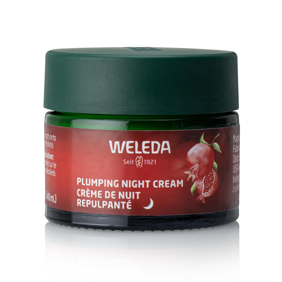 Weleda Face Care Plumping Night Cream  Plant Rich Moisturizer with Pomegranate and Maca Root Peptides