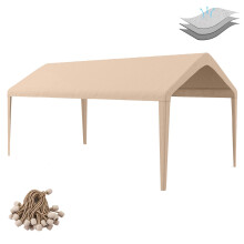 Carport Replacement Canopy Cover 10x20 for Tent Top Garage Shelter Cover with Ball Bungees 800D Oxford Replacement Cover Wate