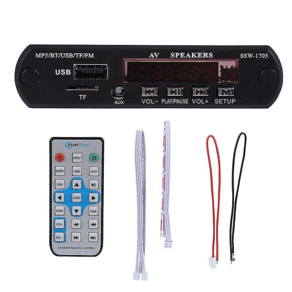 (As Show, One Size) Hd 1280*720 Mp5 Player Ssd Stereo Bluetooth Mp5 Player With Fm/Aux Input Remote Control 6900842867585
