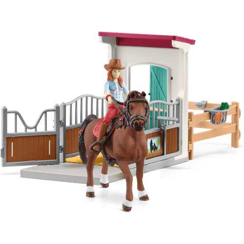 Schleich Box per cavalli Schleich con Hannah e Cayenne 1