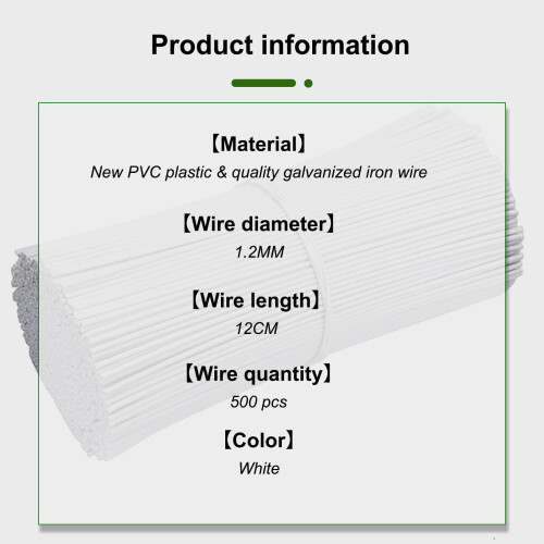 Fitas de Plástico para Sacos, Fitas Reutilizáveis de 4,7 Polegadas para Casa e Escritório (Brancas 500pcs) 2
