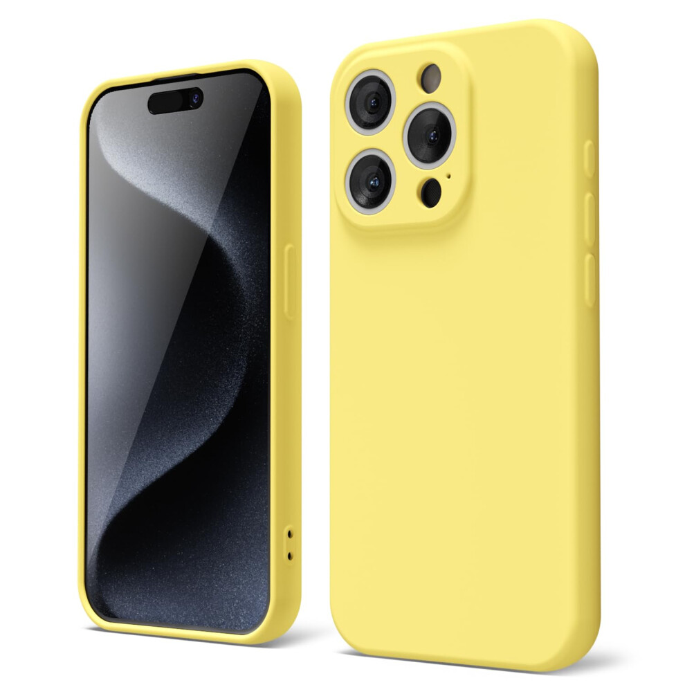 Photos - Case oakxco for iPhone 15 Pro Phone  Liquid Silicone Thin Slim Soft Rubber Gel TPU Plain Simple Cover for Women Girl Cute Mat