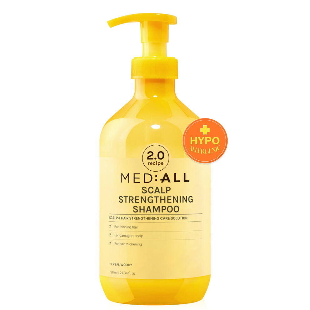 Med:-All Mediall Scalp Strengthening Shampoo Herbal Woody 10.14 Fl. Oz.- Hair Thickening Shampoo For Men & Women | Organic Shampoo For Thinning Hair And Hair L