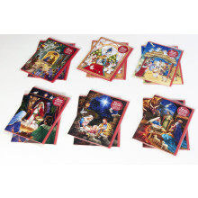 Nativity tema advent kalender gratulationskort - sortiment av 12 kort med kuvert frn Vermont Christmas Company - det perfekta tidiga julkortet