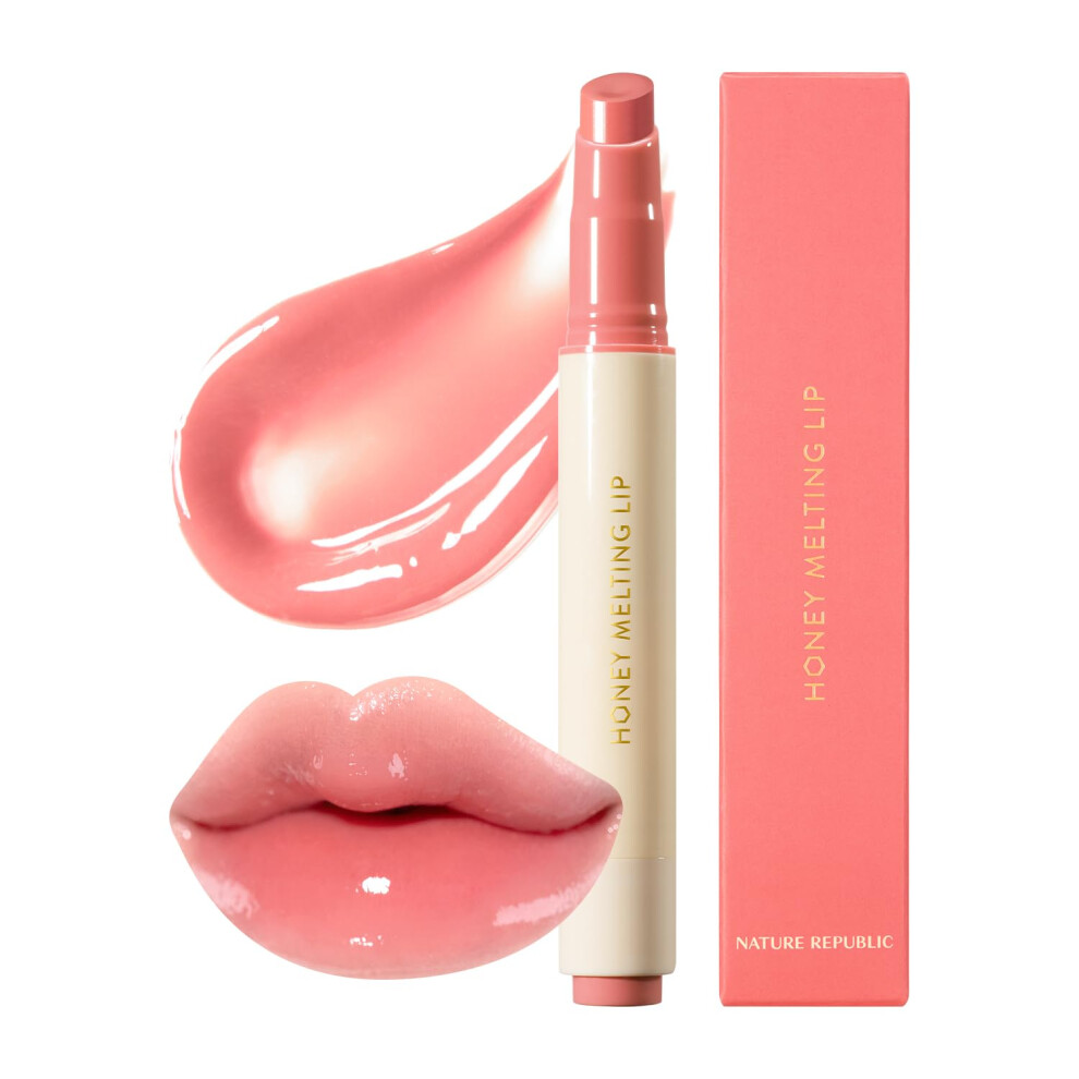 Nature Republic Honey Melting Lip (02 Fig) K-Beauty Lip Plumper Tint Balm Korean Lip Gloss Cute Glow