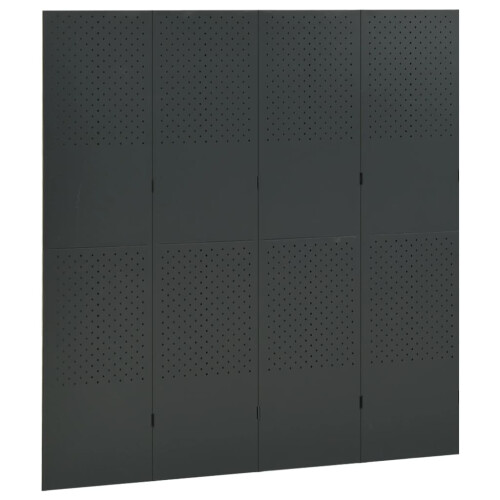 VidaXL vidaXL 4-Panel Room Divider Anthracite 160x180 cm Steel 2
