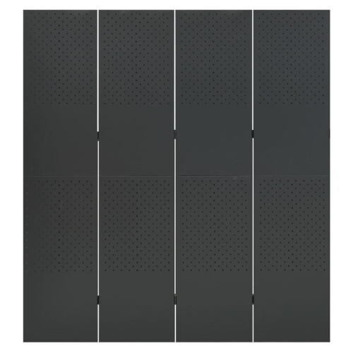 VidaXL vidaXL 4-Panel Room Divider Anthracite 160x180 cm Steel 1