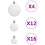 VidaXL vidaXL 111 Piece Christmas Bauble Set White Polystyrene 5
