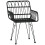 VidaXL vidaXL 9-tlg. Garten-Essgruppe Schwarz Poly Rattan 5
