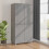 VidaXL vidaXL Wardrobe HAMAR Light Grey 89x50x180 cm Solid Wood Pine 1