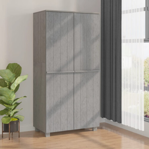 VidaXL vidaXL Wardrobe HAMAR Light Grey 89x50x180 cm Solid Wood Pine