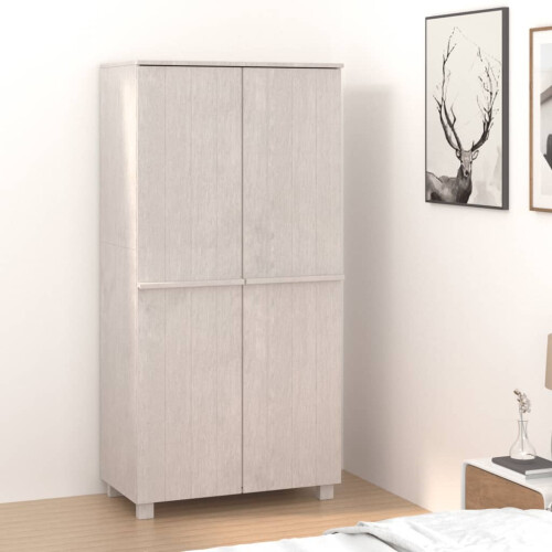 VidaXL vidaXL Wardrobe HAMAR White 89x50x180 cm Solid Wood Pine