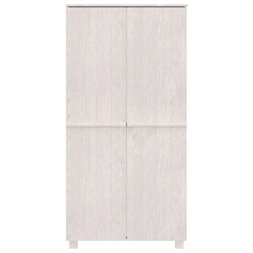 VidaXL vidaXL Wardrobe HAMAR White 89x50x180 cm Solid Wood Pine 2