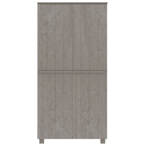 VidaXL vidaXL Wardrobe HAMAR Light Grey 89x50x180 cm Solid Wood Pine 2