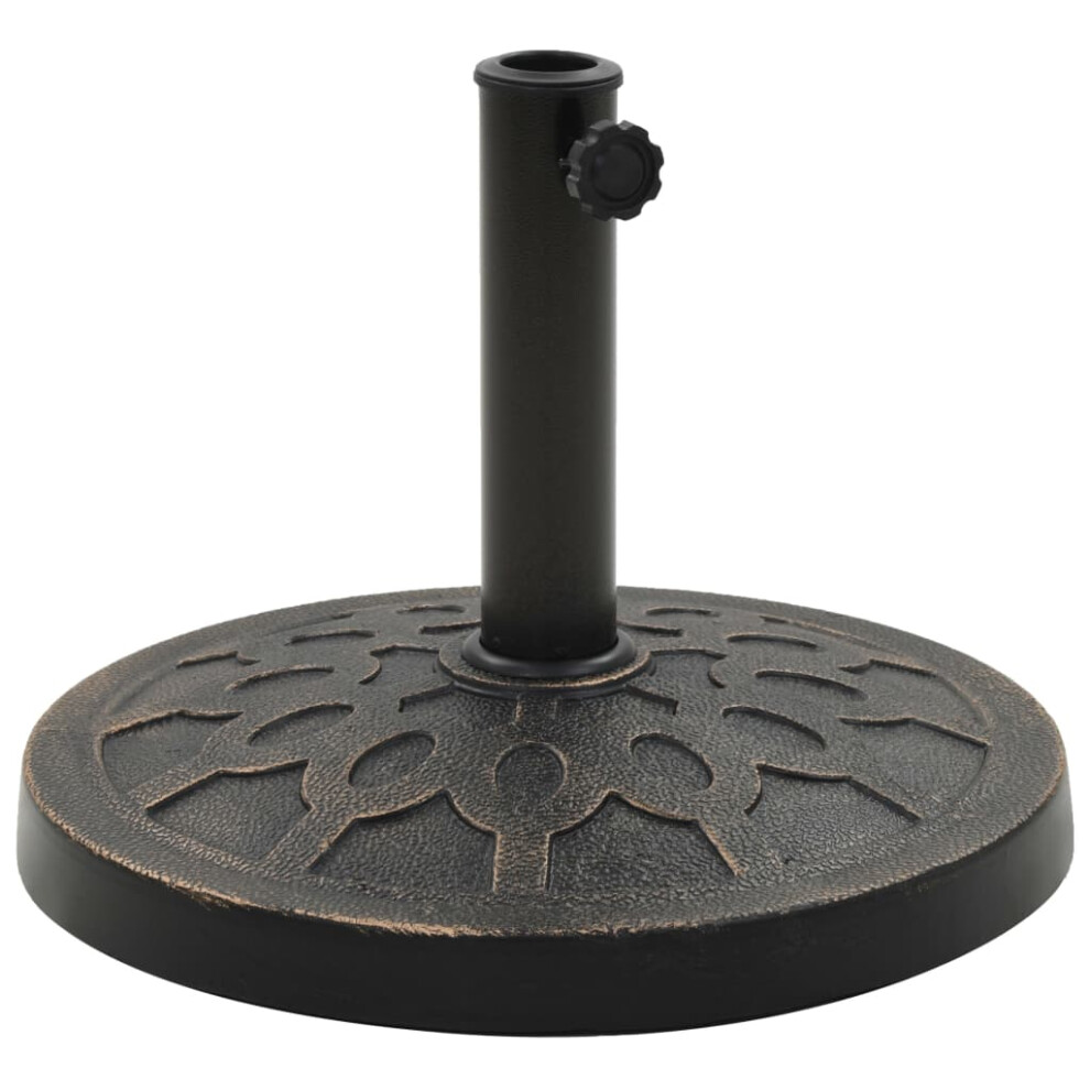 Vidaxl Parasol Base Round Polyresin 13 Kg Bronze