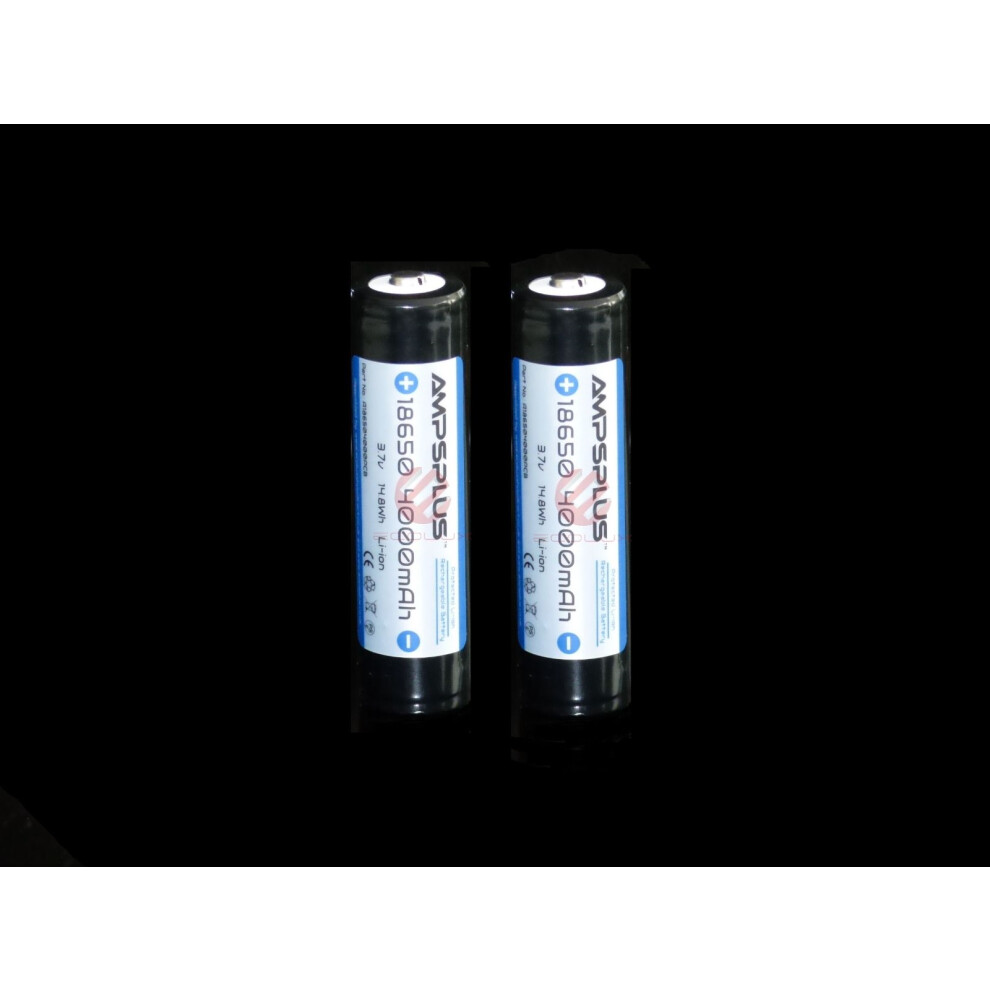 2x HIKMicro Ampsplus 18650 4000mAh 3.7V Batteries