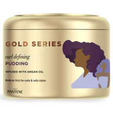 Pantene, Haarcreme Behandlung, Sulfatfreies Locken definierendes Pudding, Pro-V Gold Serie, für natürliche und lockige Haare, 7,6 fl oz