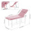 Living And Home Adjustable Backrest Massage Bed for Physical Therapy Spa Facial, Pink 6