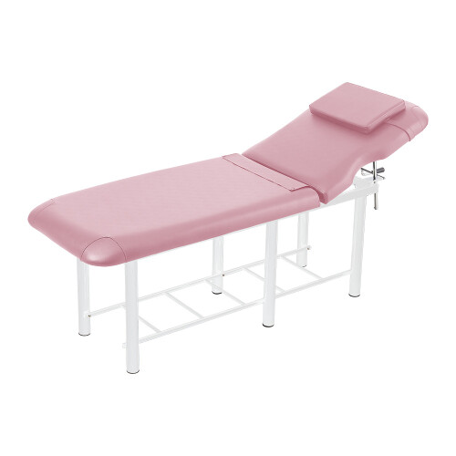 Living And Home Adjustable Backrest Massage Bed for Physical Therapy Spa Facial, Pink 1