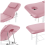 Living And Home Adjustable Backrest Massage Bed for Physical Therapy Spa Facial, Pink 5