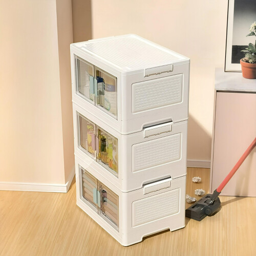 Living And Home Set of 3 PP Collapsible Stackable Storage Boxes 2