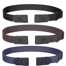 (As show, One size) Pieces Invisible Elastic Belt, Without Buckle Belt for Women
