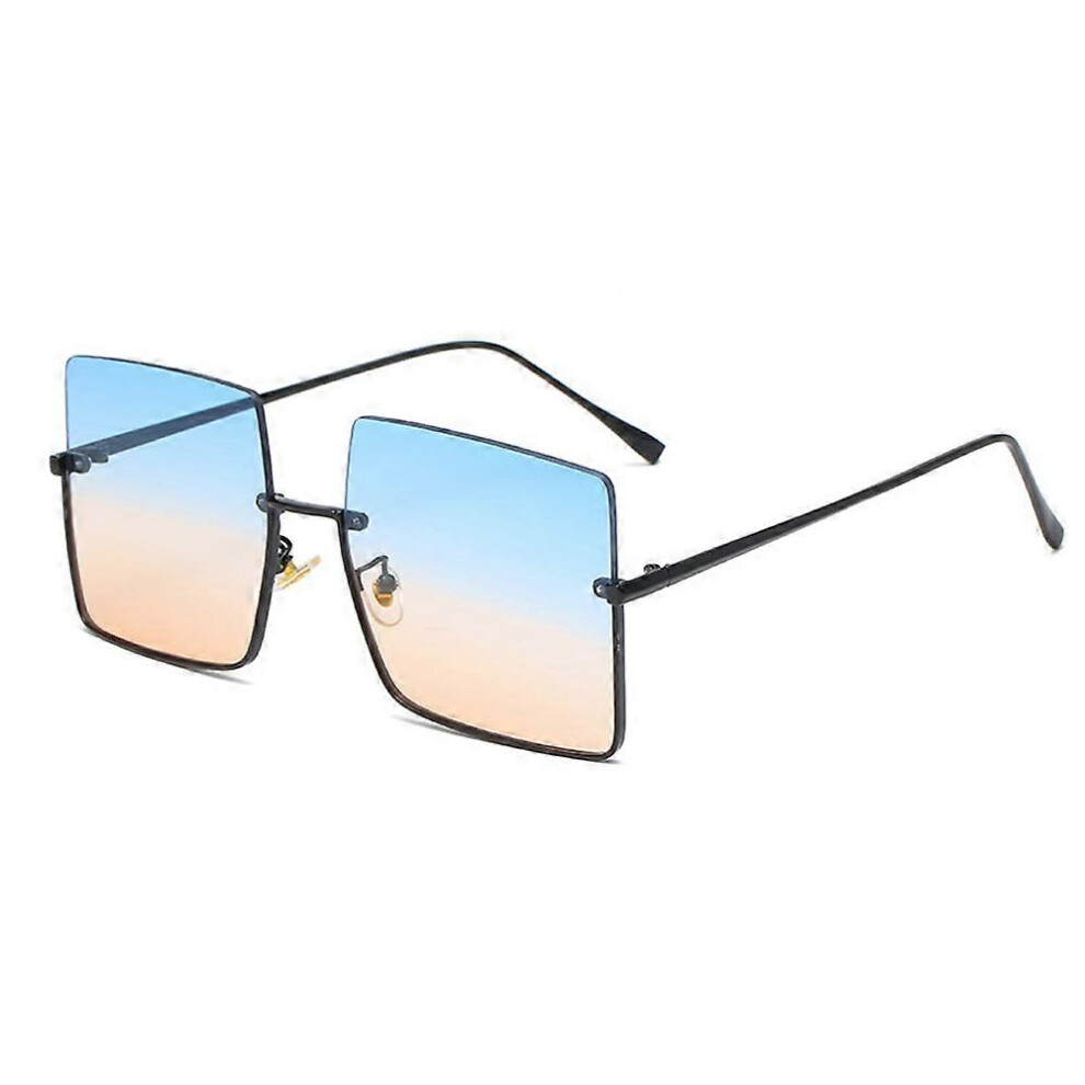 (As show, One size) Vintage Rectangular Sunglasses Rimless For Women Men With UV Protection