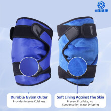 (24.1 x 14.5 x 6.1 cm, Blue) New sports gel knee pad cross-border injury postoperative cold and hot compress knee pad cooling ice pack ice pack strap knee pad