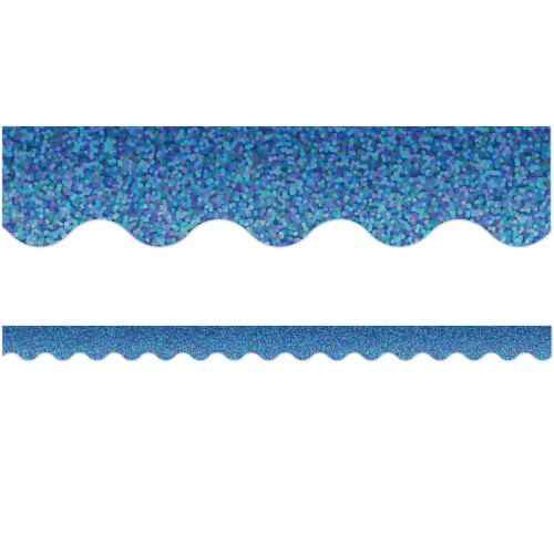 BORDURE FESTONNE BLEU SPARKLE