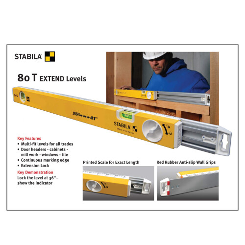 Stabila STABILA 29459 Extendable Level - 36"-59" 80T 1