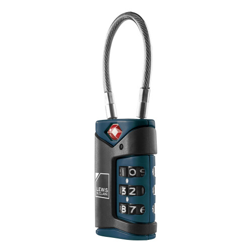 Lewis N. Clark TSA Cable Lock Blue Single 2