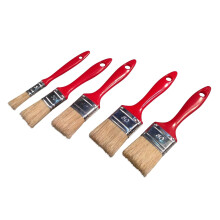 SAVY 5 x Flat Brushes for All Types of Paints Red