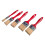 SAVY 5 x Flat Brushes for All Types of Paints  Red 1