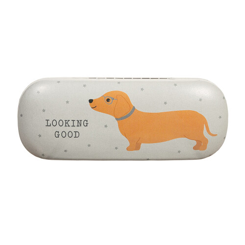 Sass & Belle Dachshund Glasses Case  Grey  One Size