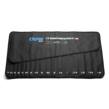 Capri Tools Nyckelrulle, SAE, 17 Fickor, Svart