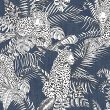 YL Mamboa Wallpaper Darcy James Jaguar Jungle Tropical Blue
