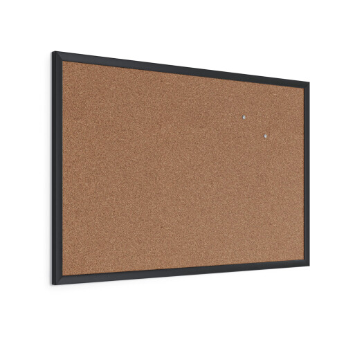Tablero de Corcho U Brands, 23'' x 35'', Marco de Madera Negra