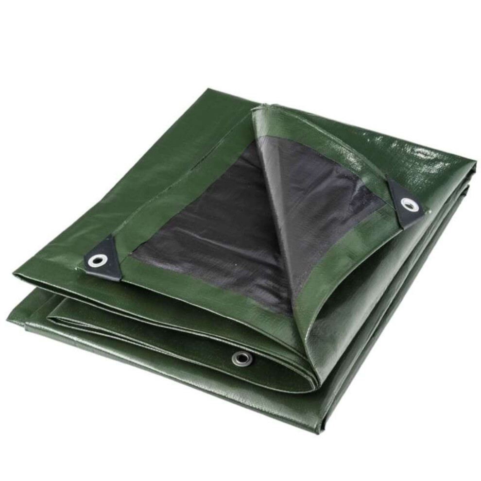 Werkapro Multi-Purpose Tarpaulin 240 g/m 5 x 8 m Black and Green-image-OPC-PGHS25N-NEW