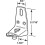 Prime-Line N 6836 Heavy Duty Bi-Fold Door Bracket  single pack  Gold 2