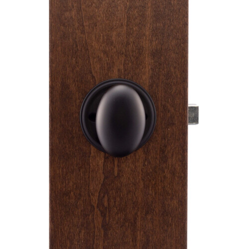 Copper Creek EK2020BC Egg Door Knob Passage Function 1 Pack in Black 2