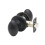 Copper Creek EK2020BC Egg Door Knob Passage Function 1 Pack in Black 1