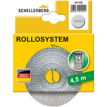 Schellenberg 44102 5 Retractable Belt Width: 14 mm Mini System  Grey  4.5 m