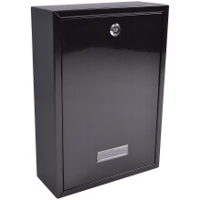 Burg-Wachter MB11BK Forth Rear Access Steel Postbox 243 x 351 x 98mm Black