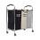 Living And Home 240L 3-Section Laundry Basket with Wheels 3
