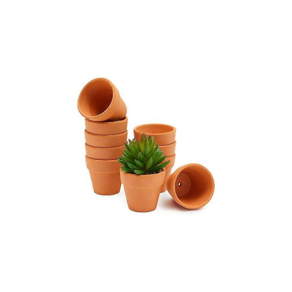 (As show, One size) 10 Pack Succulent Pots Clay Flower Pots with Drainage Hole for Indoor and Outdoor - 4.5cm-image-OPC-PGHS59B-NEW