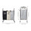Living And Home 240L 3-Section Laundry Basket with Wheels 6