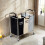 Living And Home 240L 3-Section Laundry Basket with Wheels 1